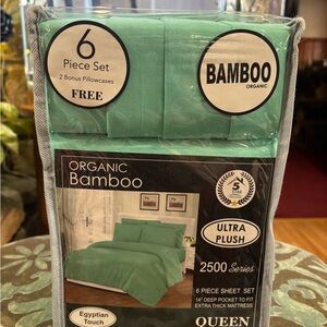 BAMBOO Organic Queen Bedding Set - Teal